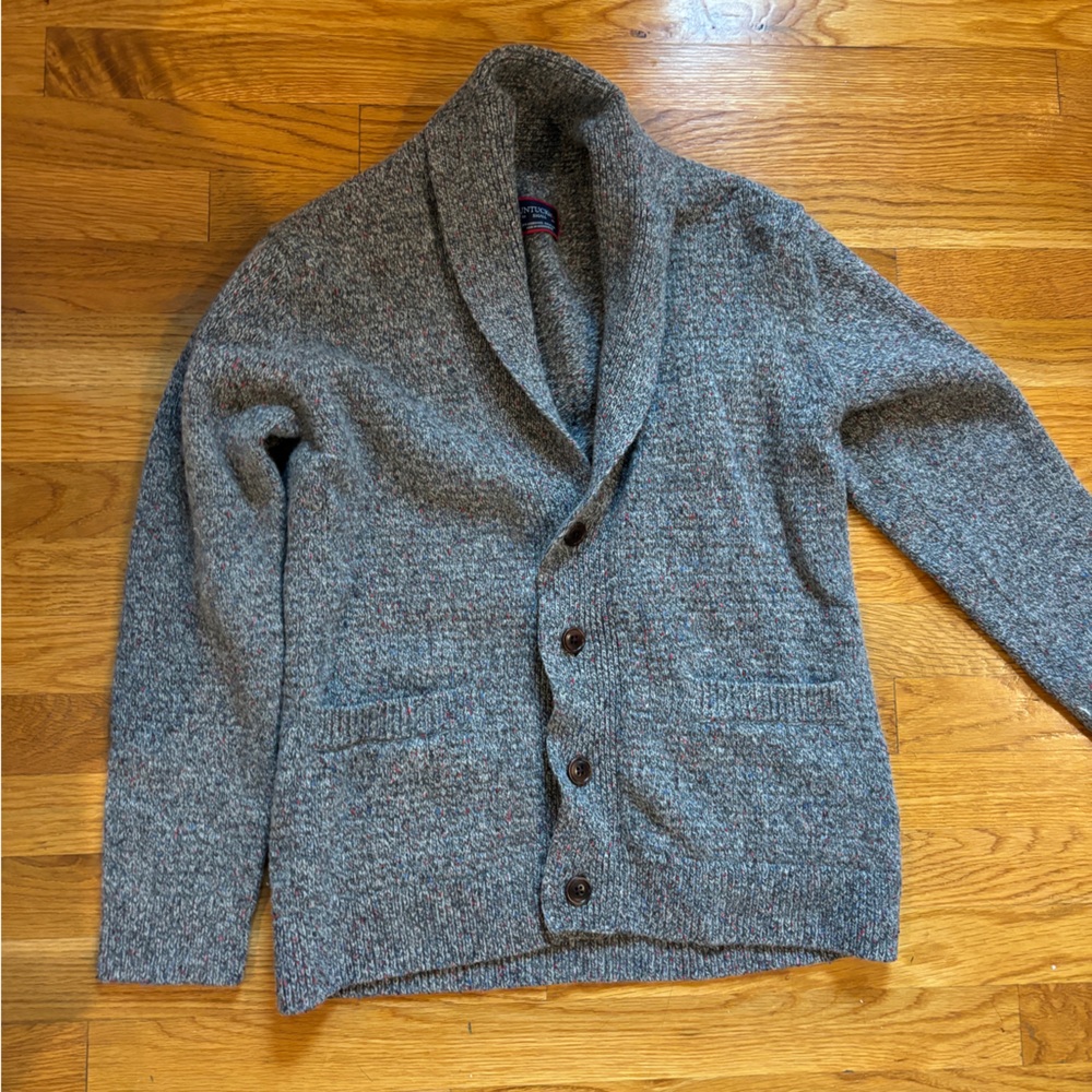 UNTUCKit Gray Shawl Collar Sweater